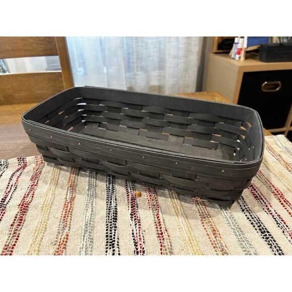 Longaberger Pewter gray bread basket New - Picture 2 of 3